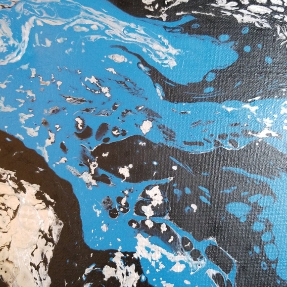 12"x16" Handmade Paint Pour - Picture 3 of 8